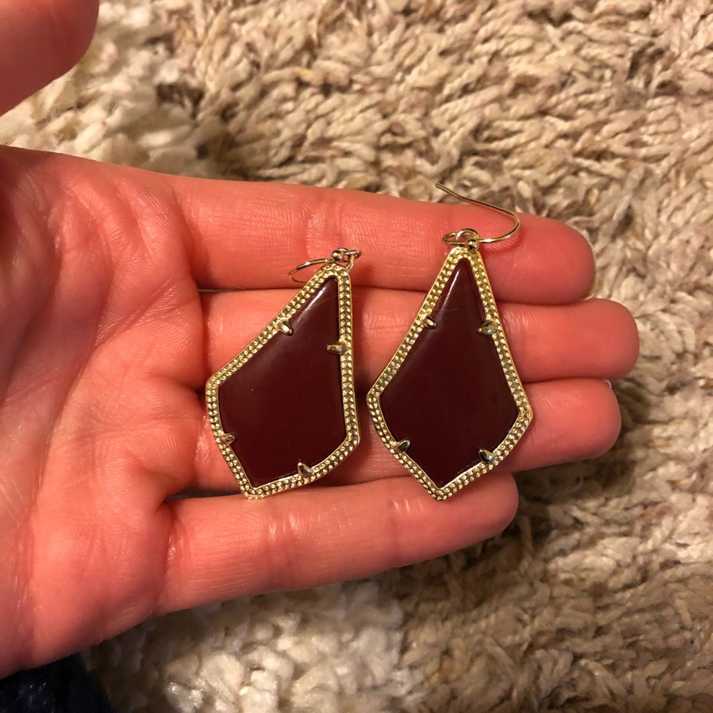 Maroon Jade Alex earrings